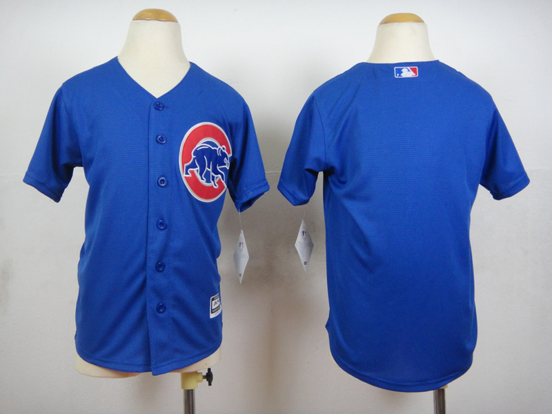 Youth Chicago Cubs Blank Blue MLB Jerseys